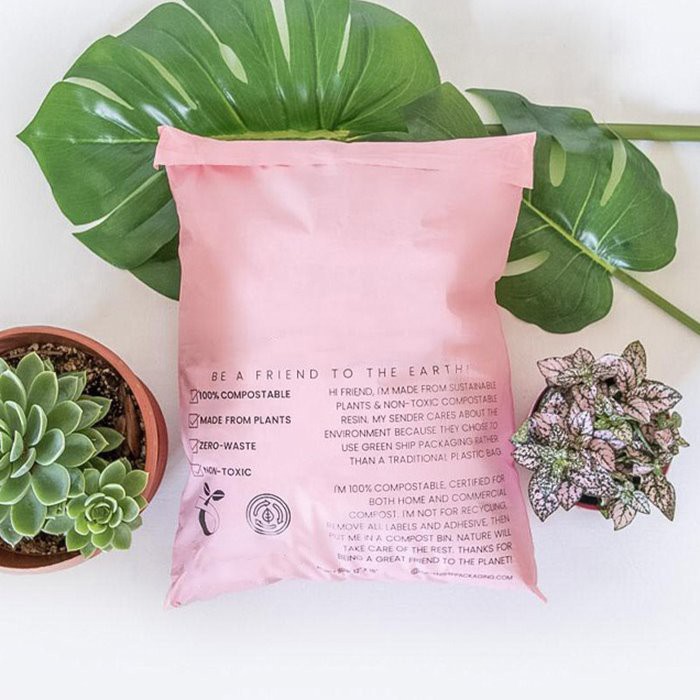 Pink Biodegradable Mailing Bags
